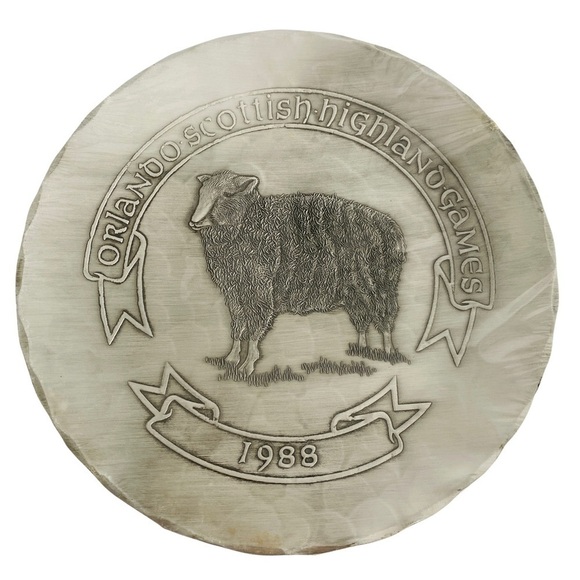 NEW 1988 Orlando Scottish Highland Games Metal Plate Handcrafted
